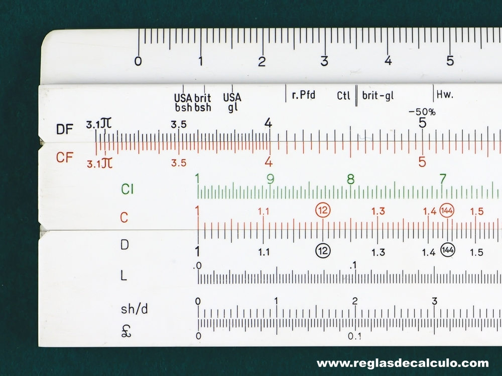 Faber Castell 1/22 Disponent Addiator Regla de Calculo Slide rule
