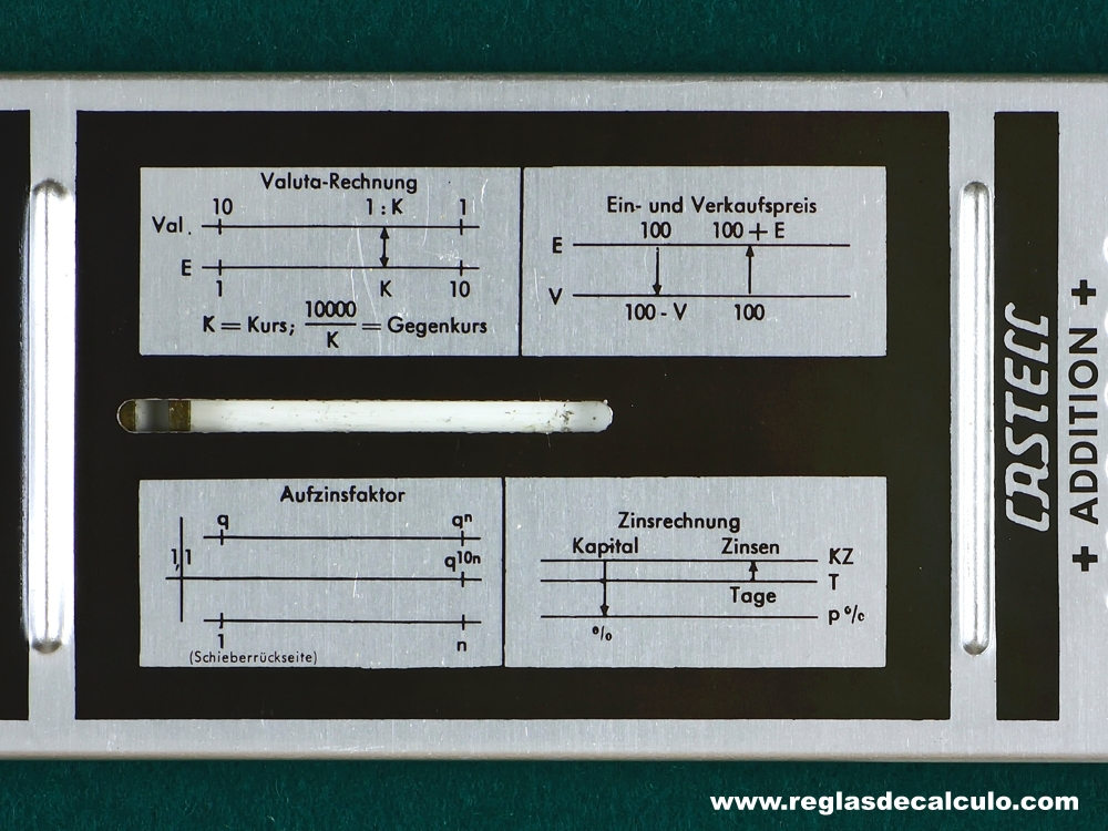 Faber Castell 1/22 Disponent Addiator Regla de Calculo Slide rule