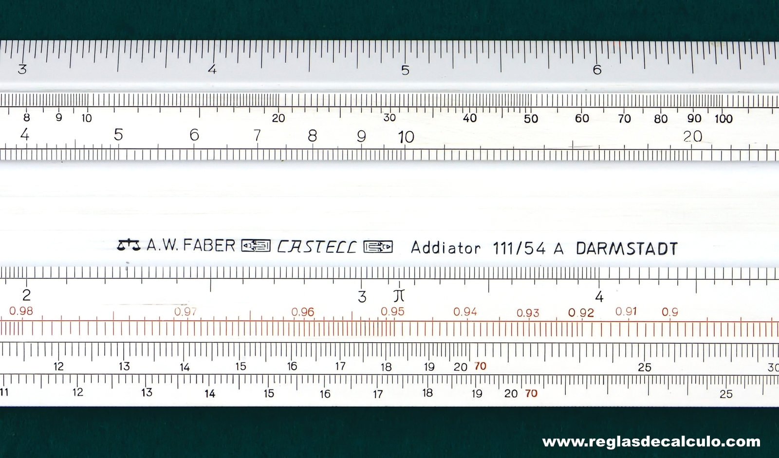 Faber Castell 111/54A Addiator Regla de Calculo Slide rule