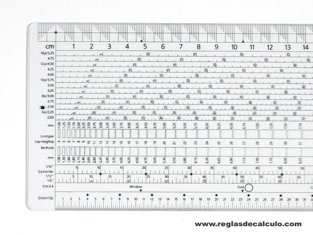 Faber Castell 176066 Typometer Regla de Calculo Slide rule