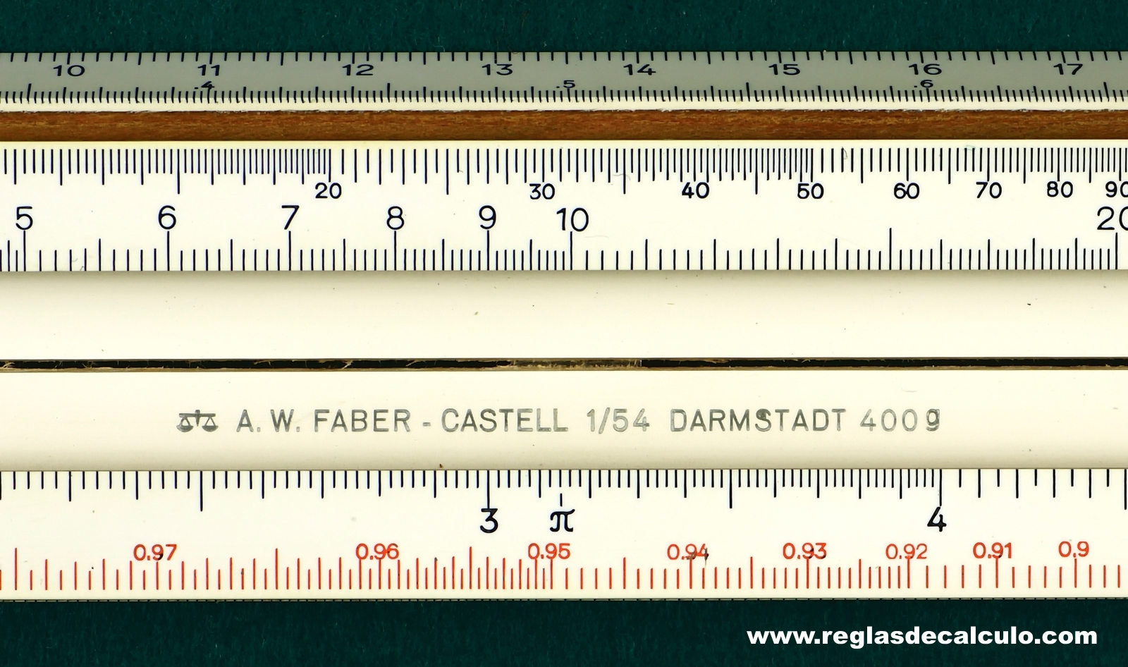 Regla de Calculo Slide rule Faber Castell 1/54 400g