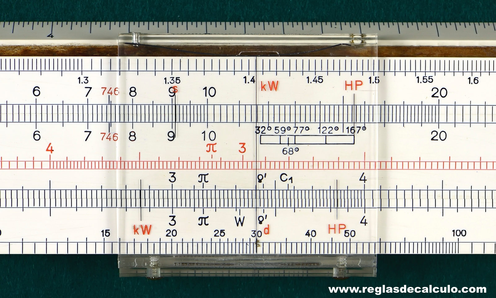 Regla de Calculo Slide rule Faber Castell 1/98 Elektro