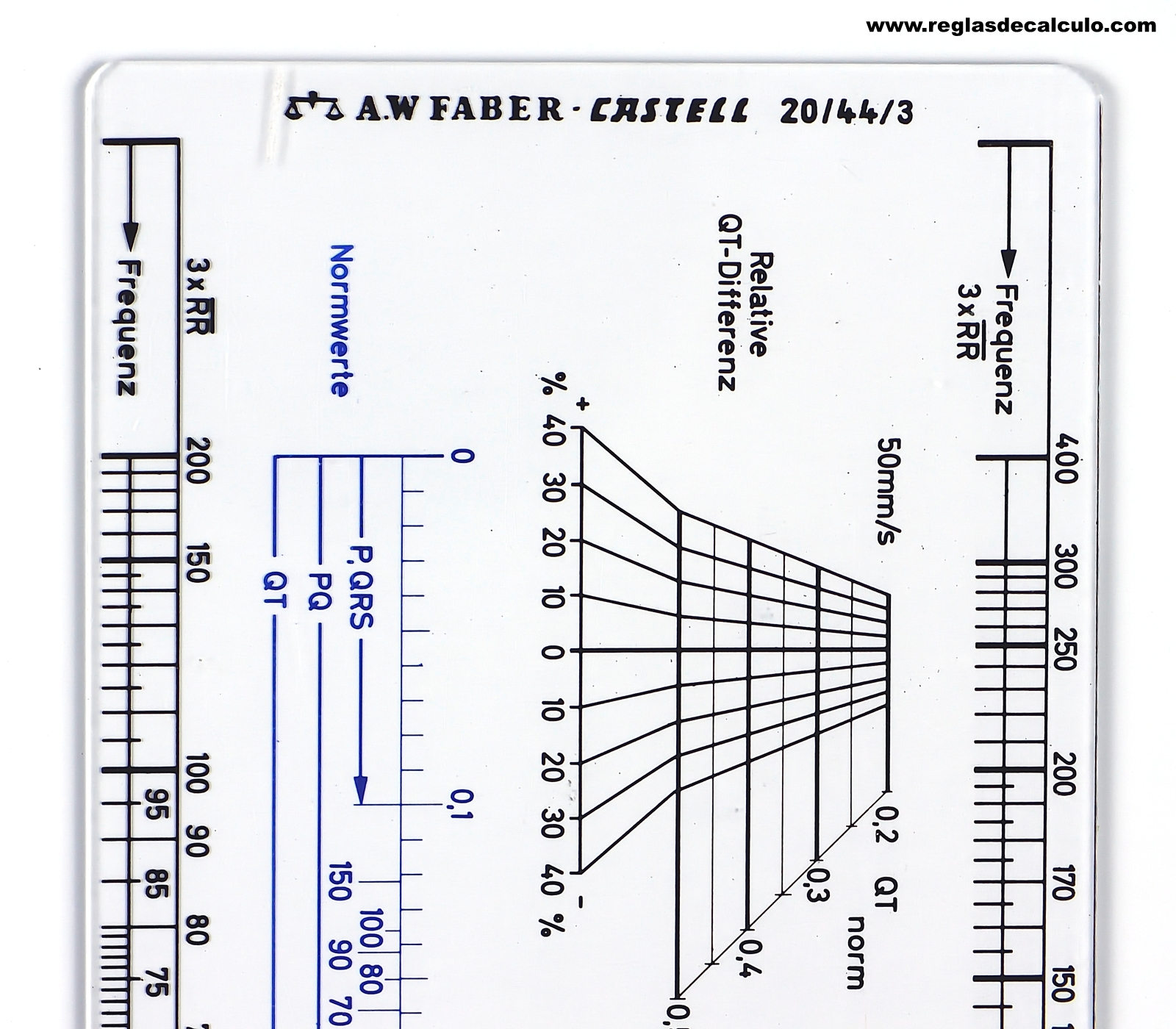 Faber Castell 20/66/SL Cardiometer Regla de Calculo Slide rule
