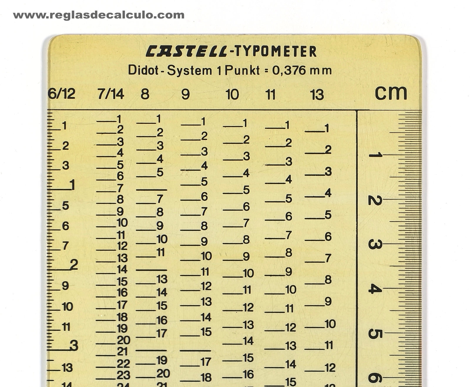 Faber Castell 20/66D Typometer Regla de Calculo Slide rule