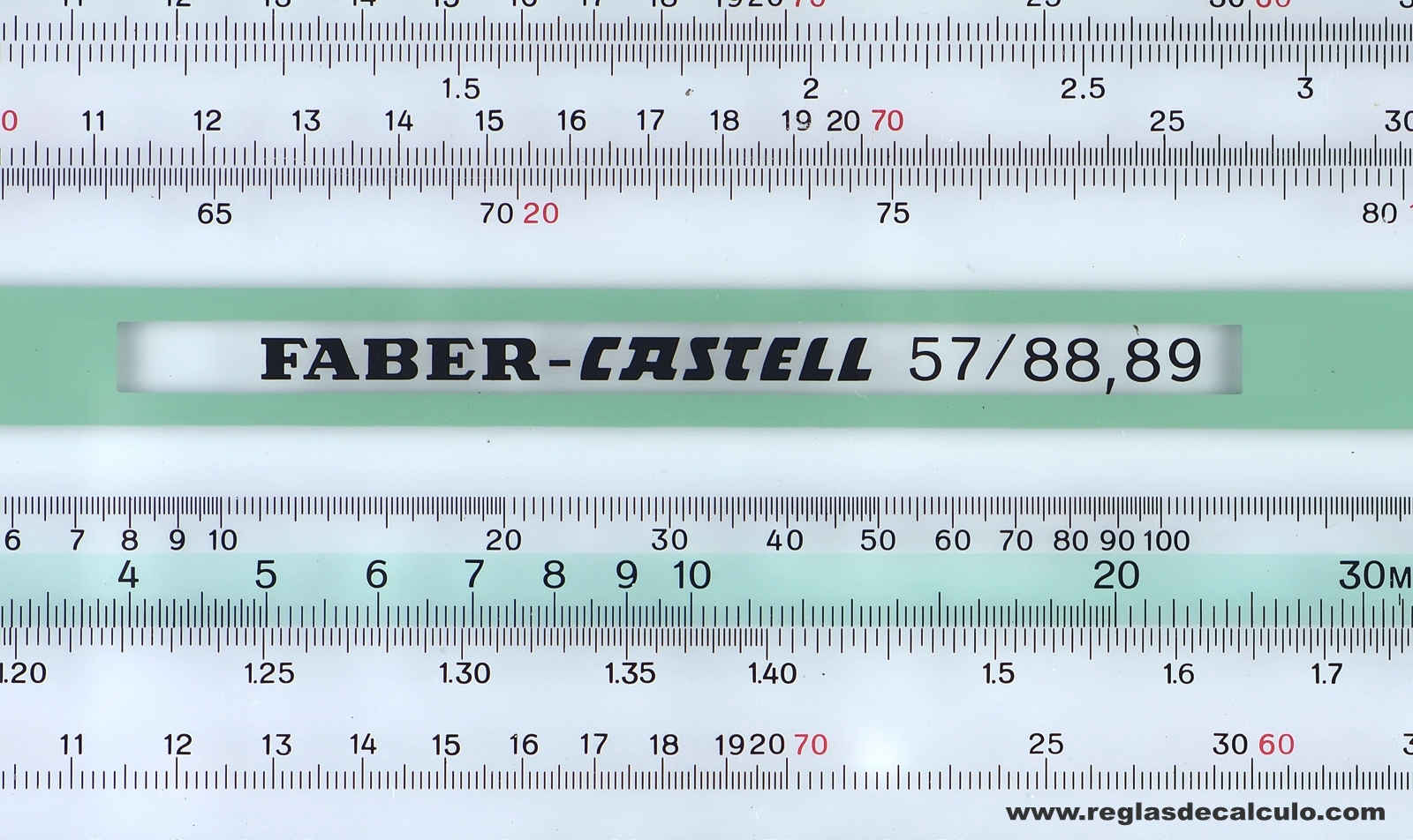 Faber Castell 310/88,89 Proyección Regla de Calculo Slide rule