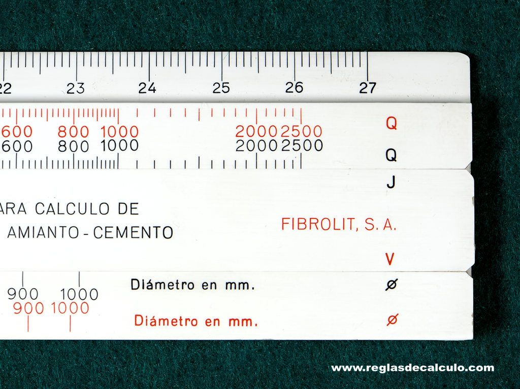Regla de Calculo Slide rule Faber Castell 57/22W Fibrotubo Fibrolit
