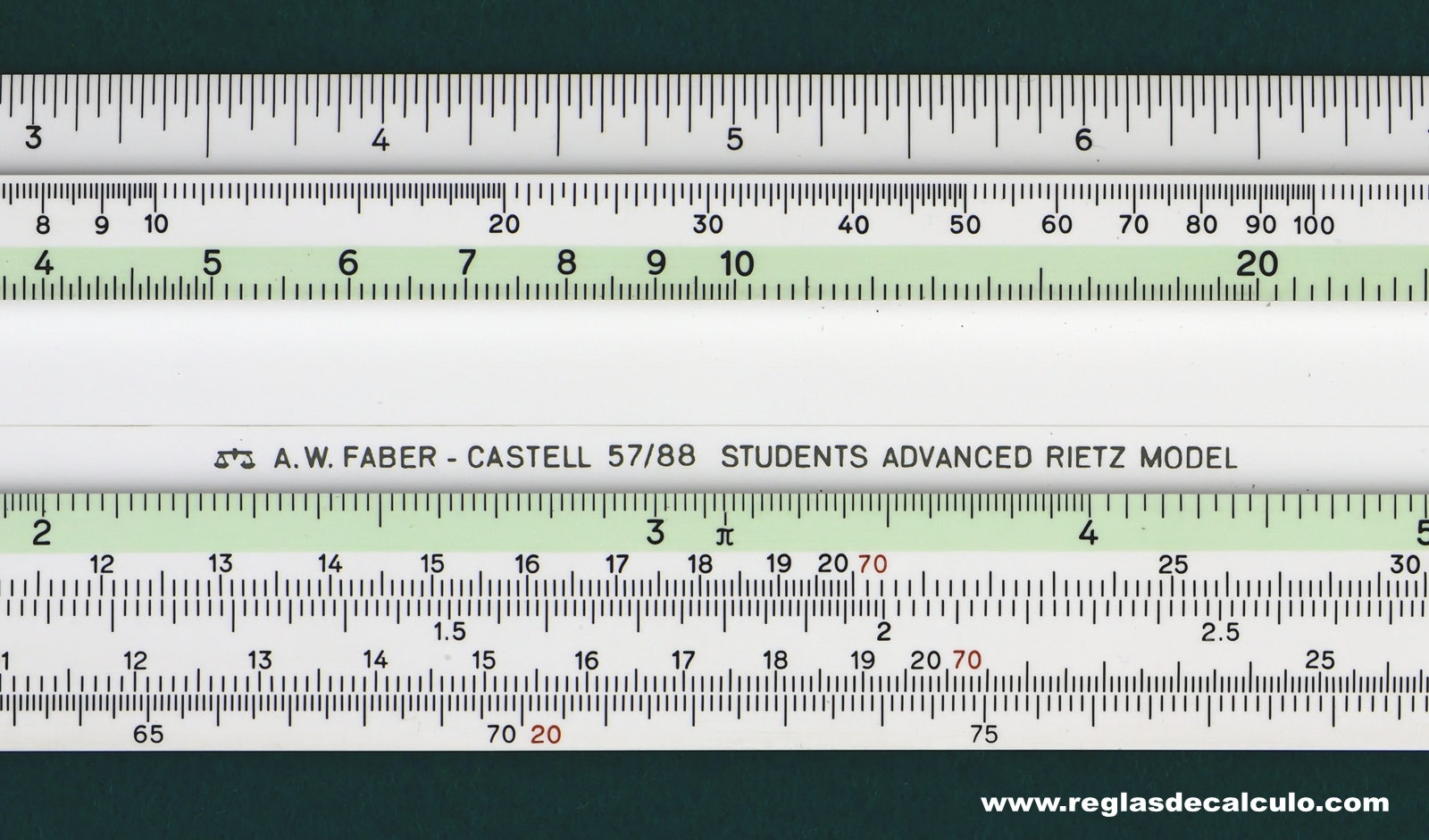 Regla de Calculo Slide rule Faber Castell 57/88
