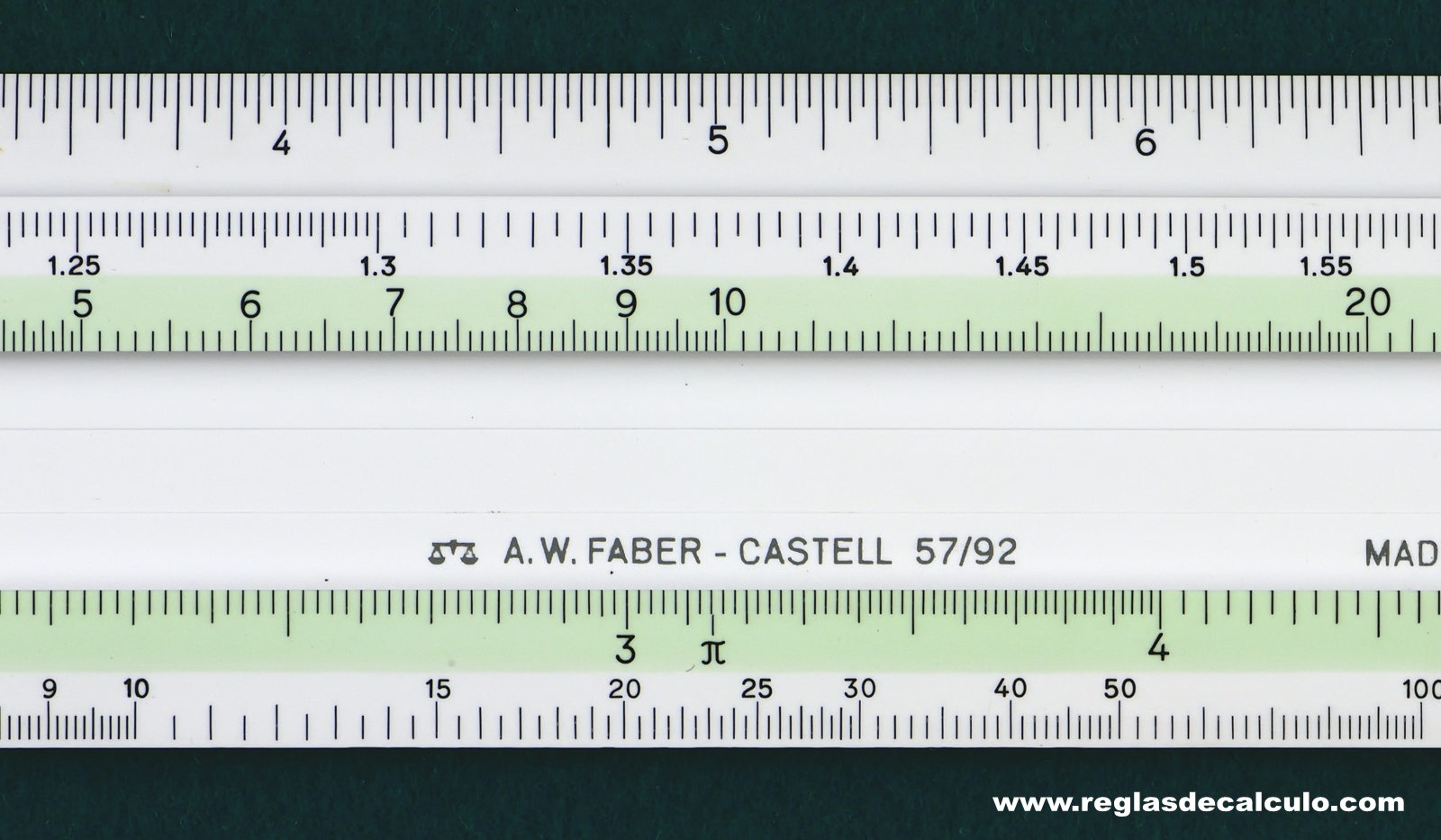 Regla de Calculo Slide rule Faber Castell 57/92