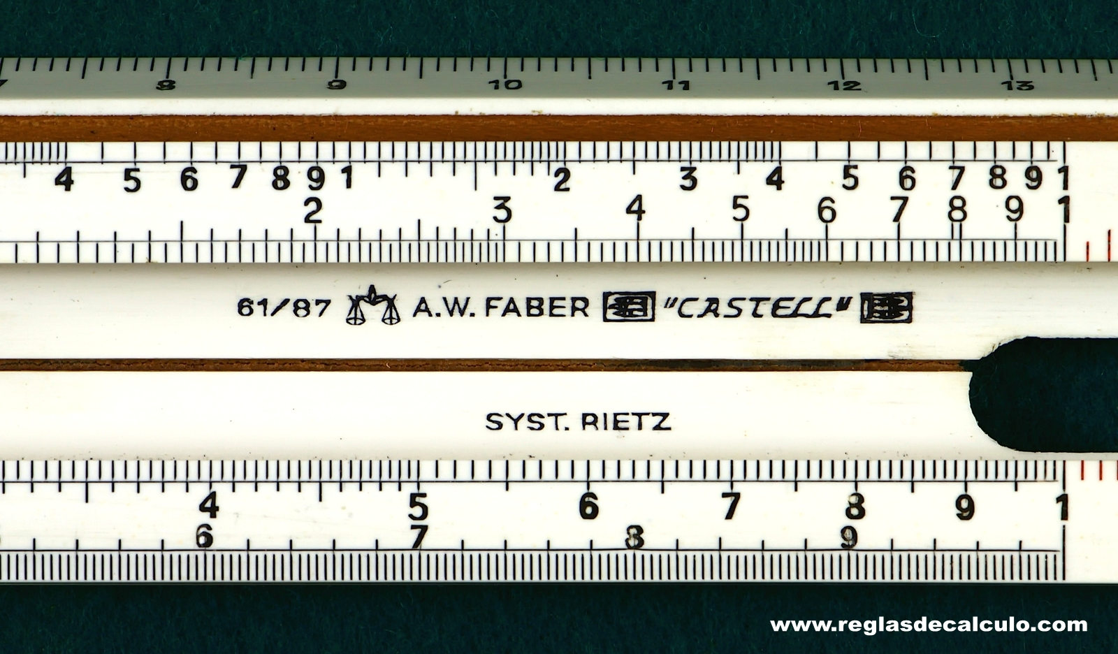 Regla de Calculo Slide rule Faber Castell 61/87