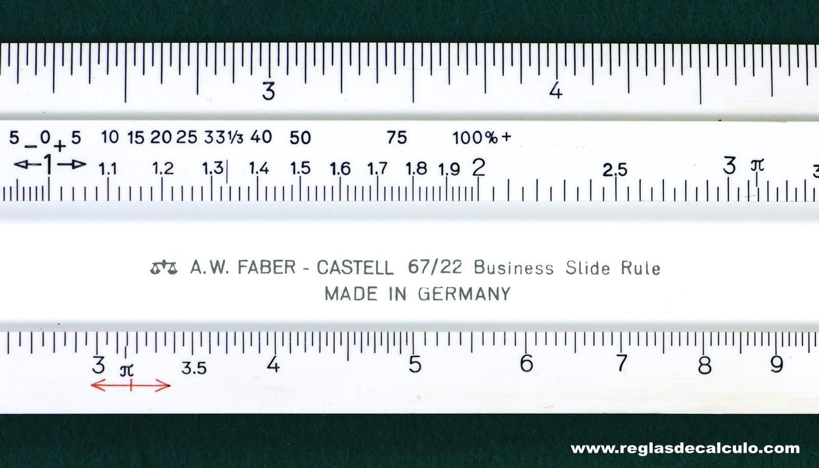 Faber Castell 67/22 Disponent Regla de Calculo Slide rule