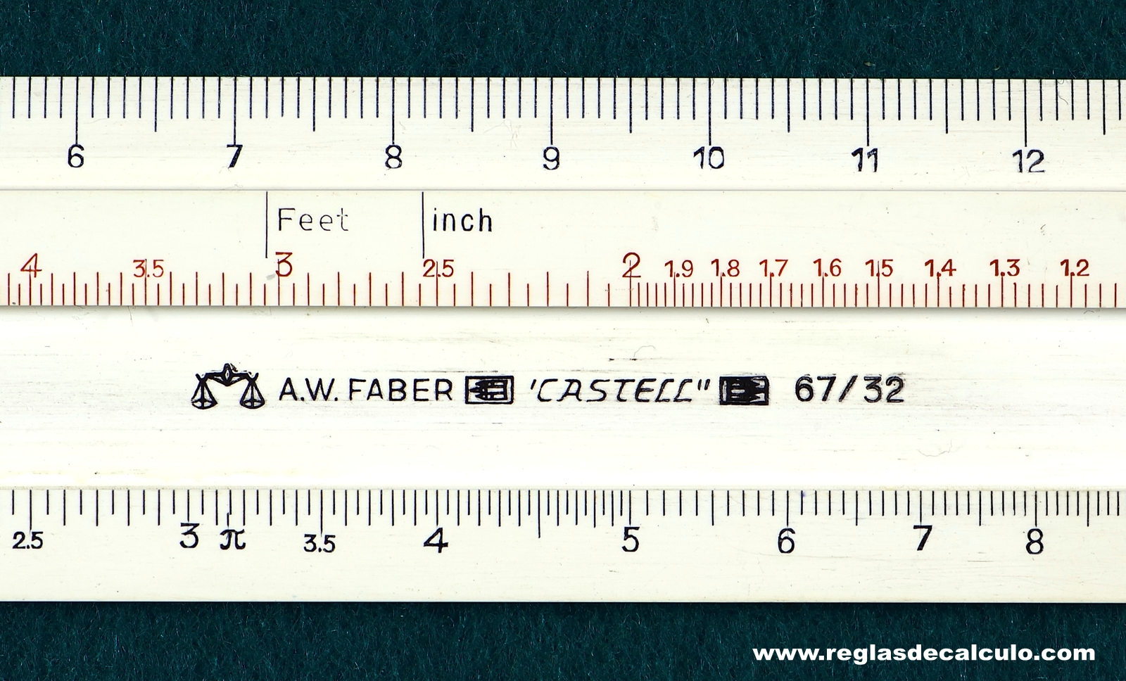 Faber Castell 67/32 Hämognost Regla de Calculo Slide rule