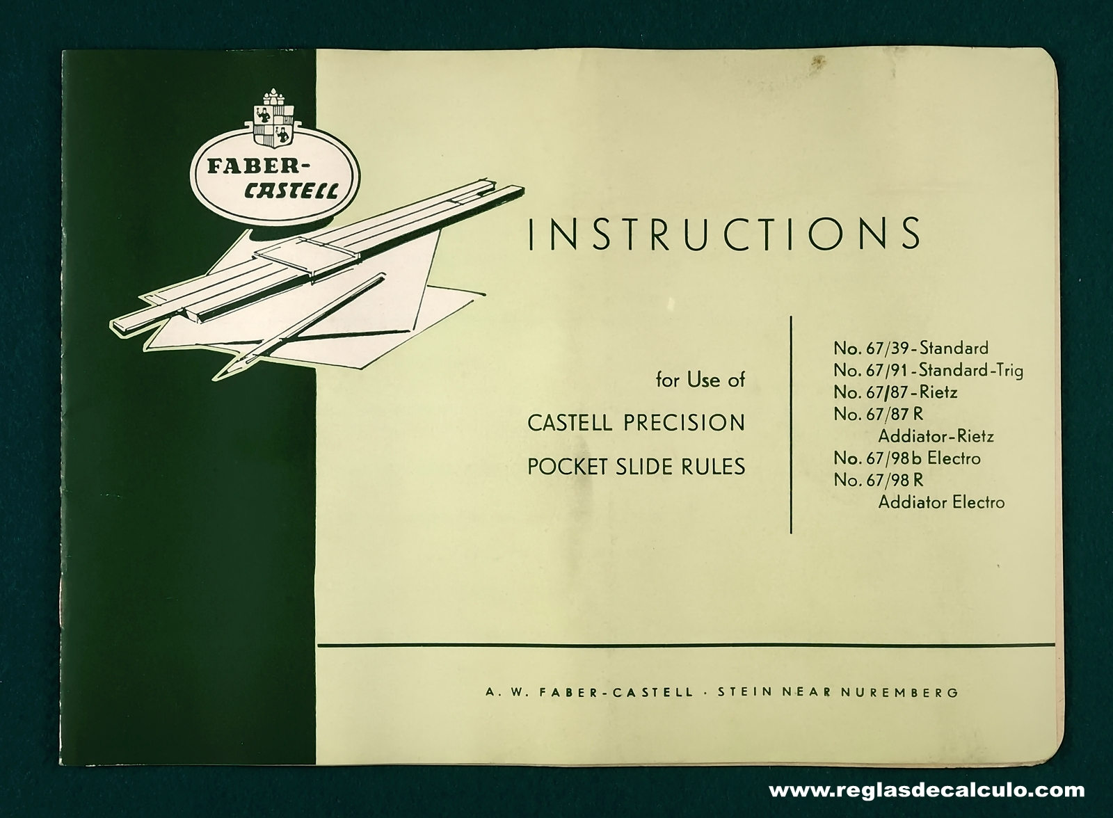 Faber Castell 67/39 Regla de Calculo Slide rule