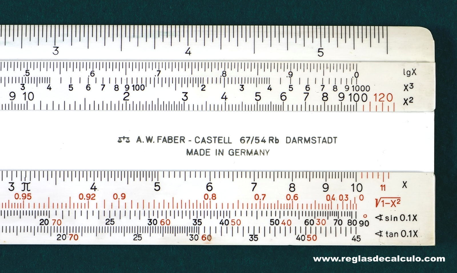 Faber Castell 67/54Rb Darmstadt Regla de Calculo Slide rule