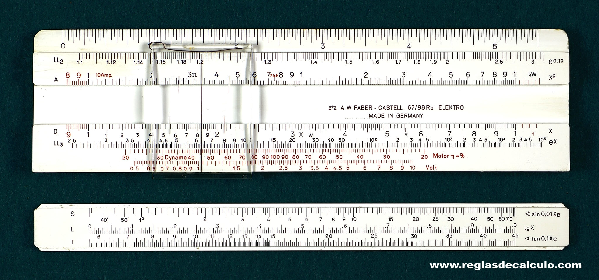 Faber Castell 67/98 Rb Addiator Regla de Calculo Slide rule