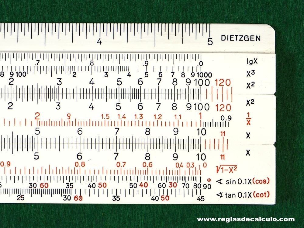 Regla de Calculo Slide rule Dietzgen 1733