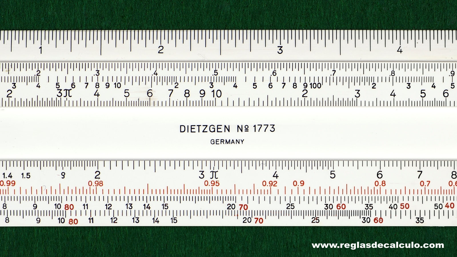 Regla de Calculo Slide rule Dietzgen 1733