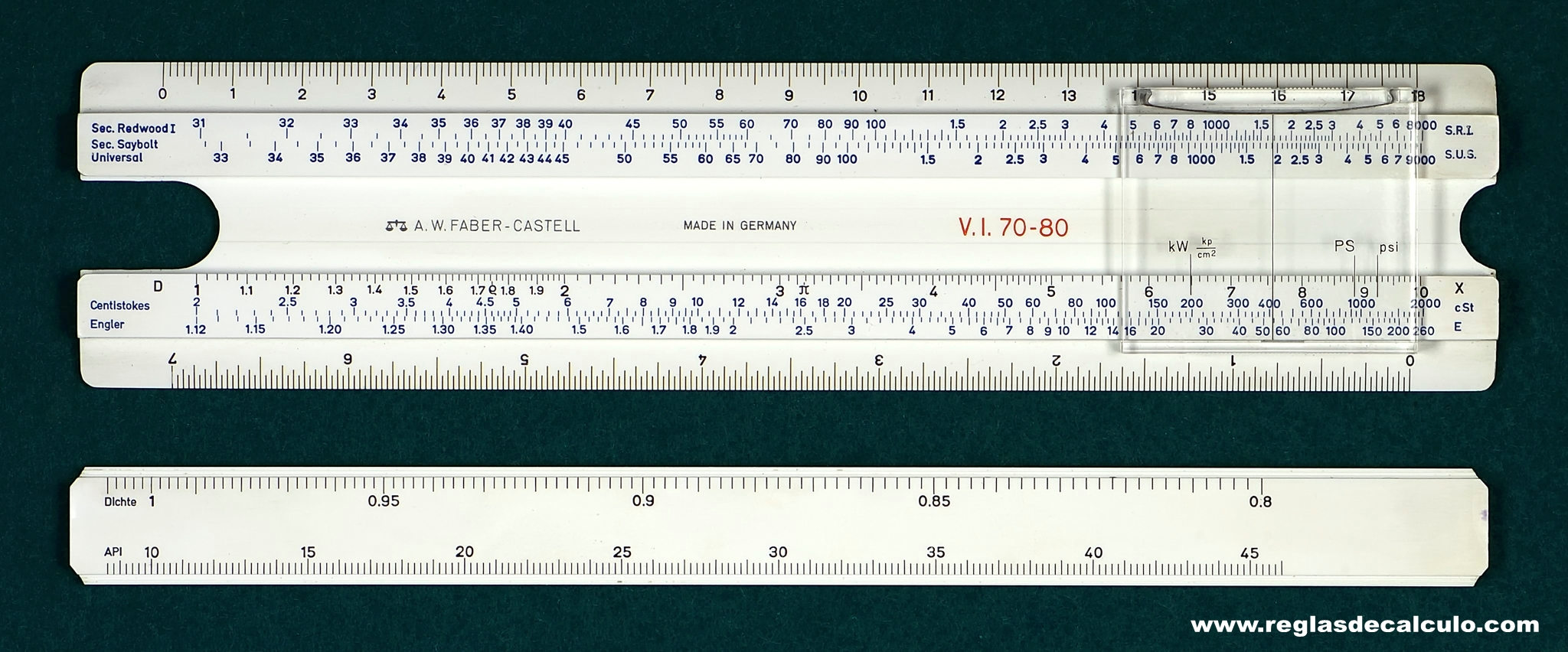 Faber Castell Esso V.I. 70-80 Regla de Calculo Slide rule